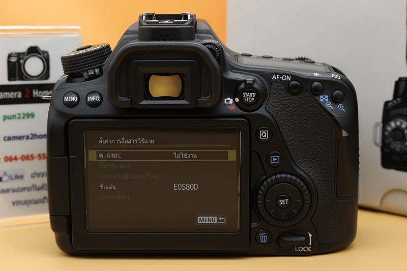 ขาย  Canon EOS 80D + Lens 18-55mm IS STM สภาพสวย  เมนูภาษาไทย อดีตประกันร้าน ชัตเตอร์ 4,5xxรูป จอทัชสกีน มีWIFIในตัว จอติดฟิล์มแล้ว  อุปกรณ์ครบกล่อง   อุปก